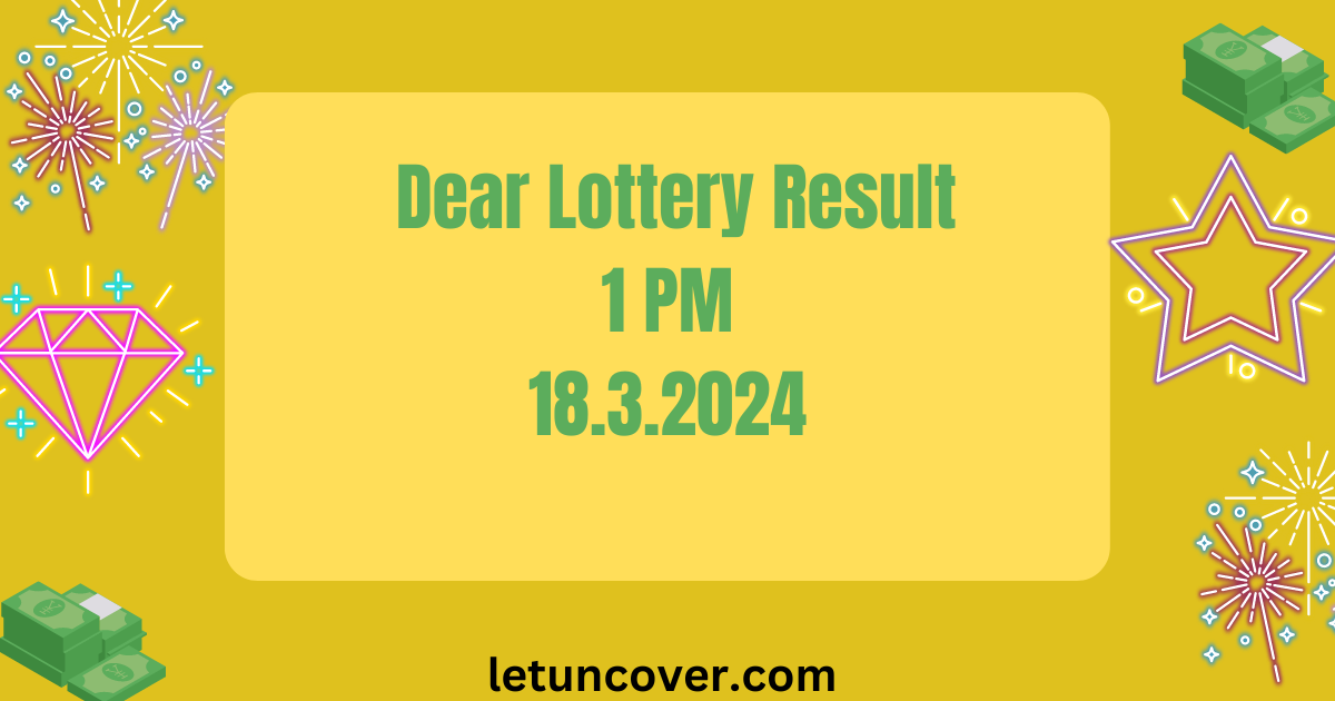 18 March Dear Lottery Result Today 1 pm West Bengal