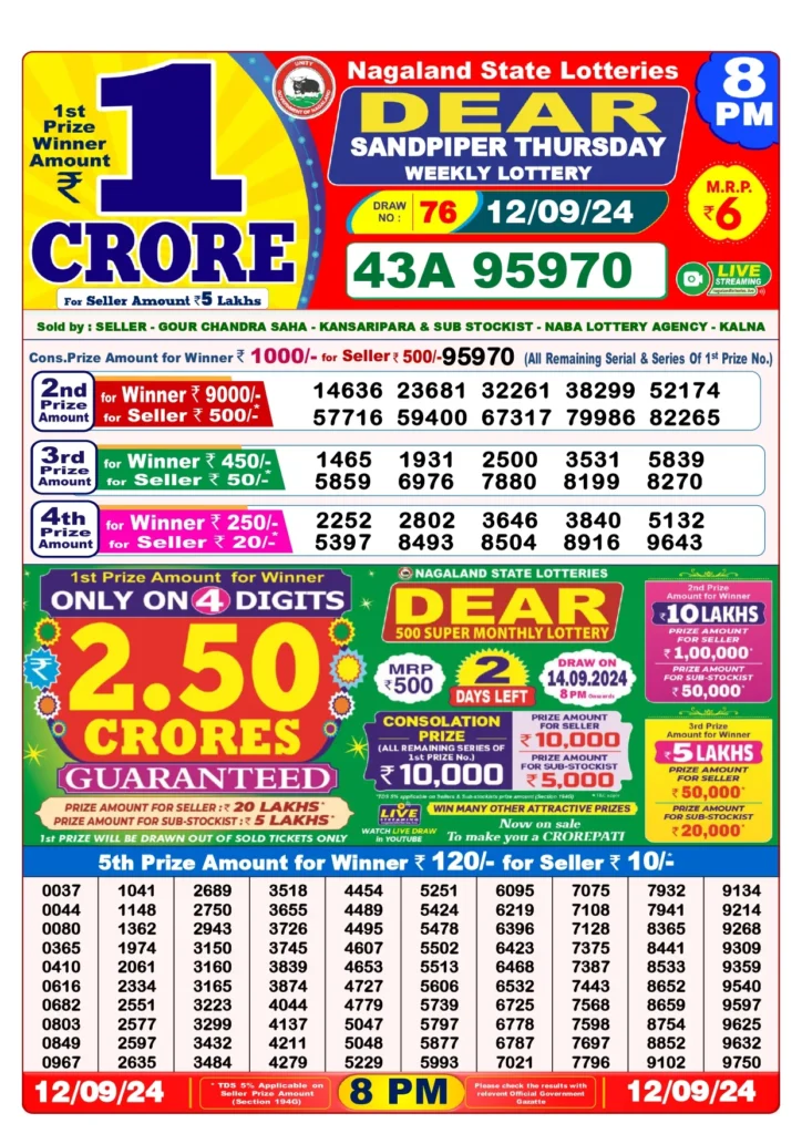 lottery sambad 8 PM